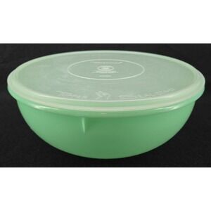 Vtg 60s Tupperware Large Fix n Mix 26 Cup Bowl 12" Jadeite Green #274 Lid #224